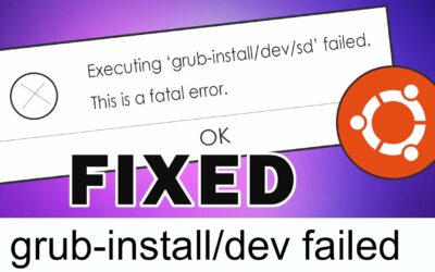 Solving the “executing grub-install /dev/sda failed” error