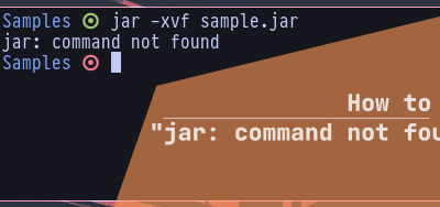 How to fix “Jar: Command not found” in Linux