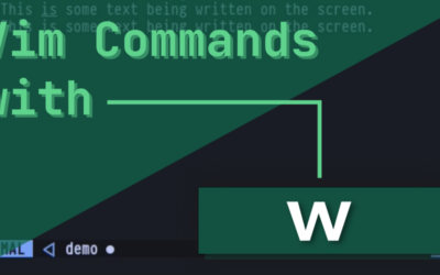 Using “w” commands in Vim