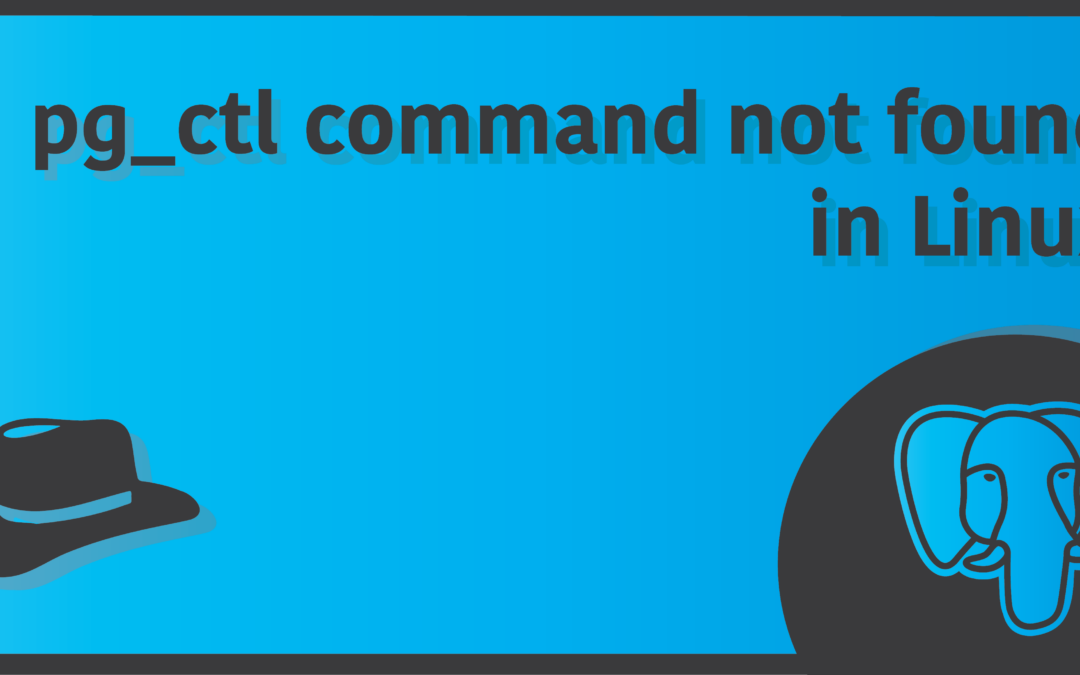 ‘pg_ctl: command not found’ in Linux